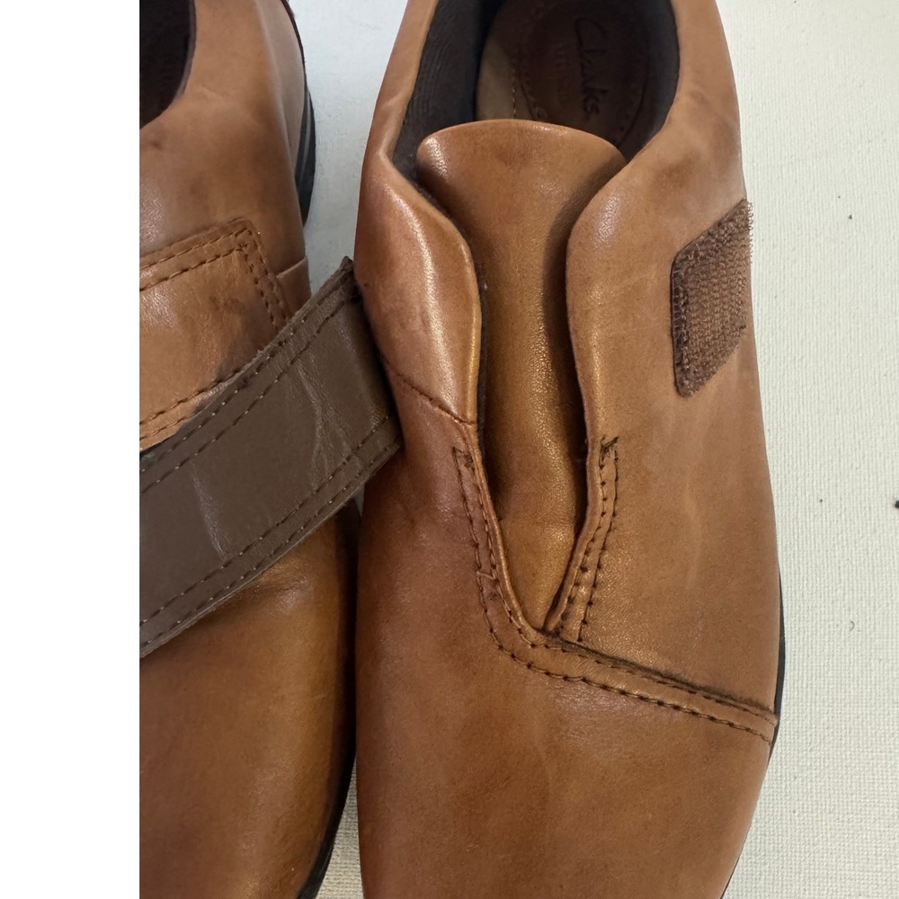 Clarks Artisan Kessa Alcove Womens 10 M Tan Leather Button Loafers 26066521 - Picture 5 of 10